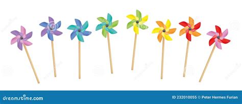 Shiny Pinwheels Cartoon Vector 45171759