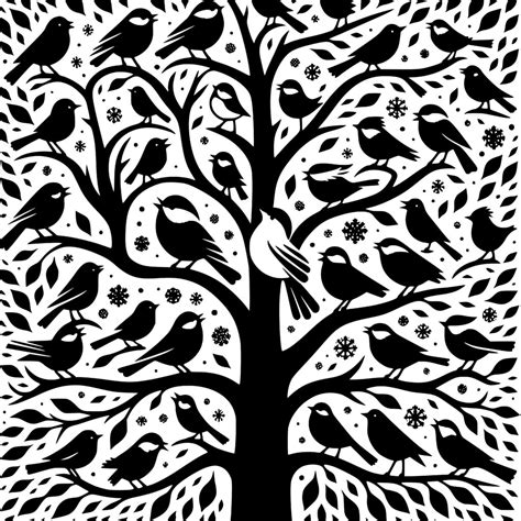 Winter Songbirds SVG File for Cricut, Silhouette, Laser Machines