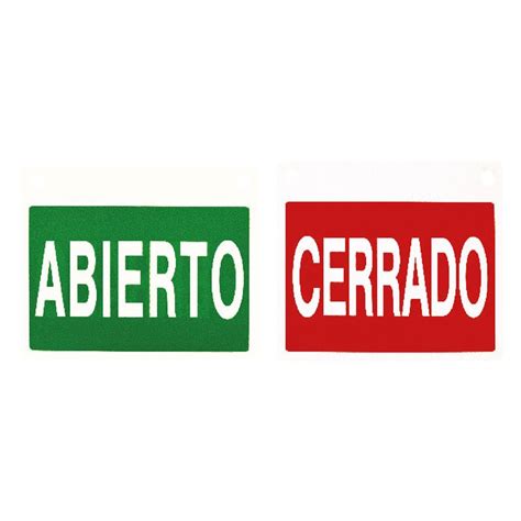 SeÑal De Informacion Abiertocerrado Construfacil