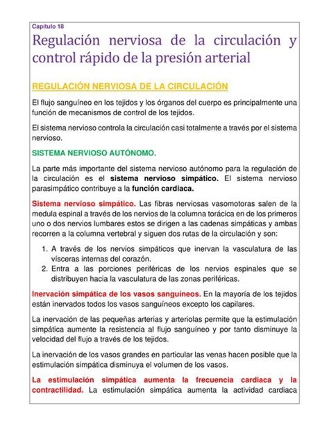 Regulación Nerviosa De La Circulación Y Control Rápido De La Presión Arterial Cristian Javier