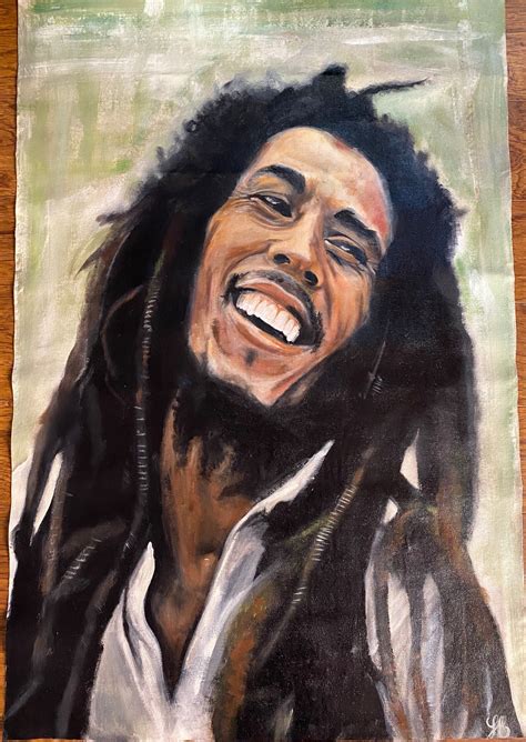 Bob Marley Painting Bob Marley Fan Art Etsy