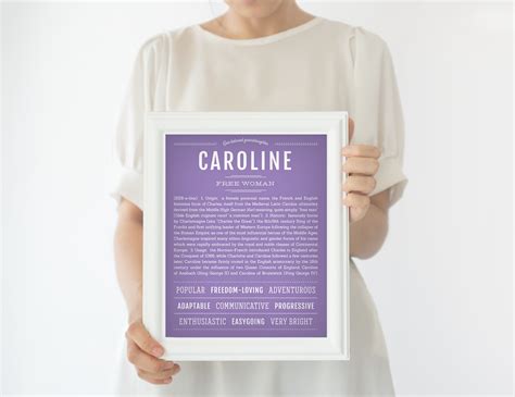 Caroline Name Art Print Personalized Art Print Numerology Life