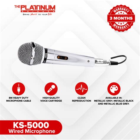 The Platinum KS 5000 High End Dynamic Wired Microphone Lazada PH