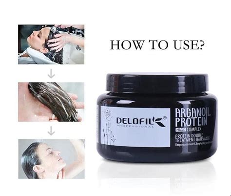 DELOFIL Argan Oil Protein Hair Mask 500ml Herbal Extract Conditioner