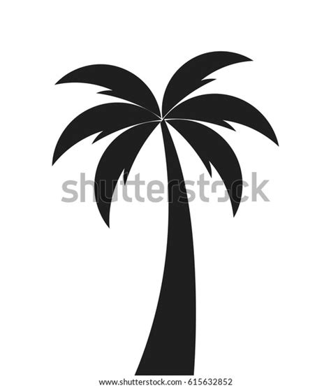 Palm Tree Shape Icon Vector Illustration Stock Vector Royalty Free