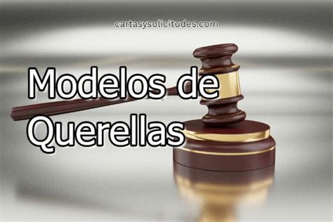 MODELOS DE QUERELLAS