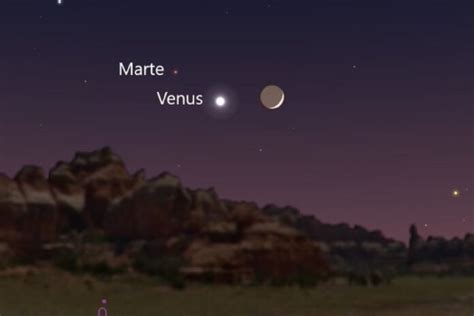 Cuándo y dónde ver la conjunción de la Luna con Venus y Marte de junio