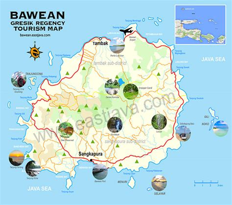 Map of East Java Province of Indonesia - Java Island Map