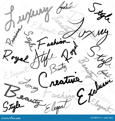 Handwritten Words Stock Image Image 23857171