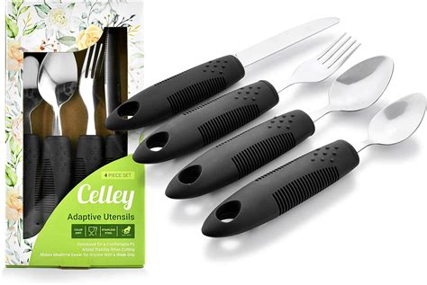 Amazon Celley Adaptive Utensils For Elderly Arthritis Parkinsons