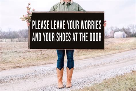 Leave Your Worries At The Door Svg Farmhouse Decor Patio Decor