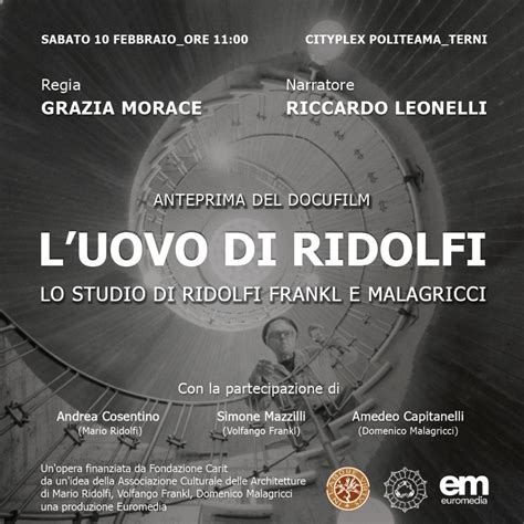 Terni Luovo Di Ridolfi Il 10 Febbraio La Proiezione Del Docufilm