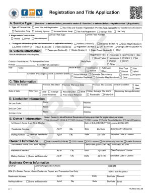 Fillable Online Registration And Title Application Mass Gov Fax Email