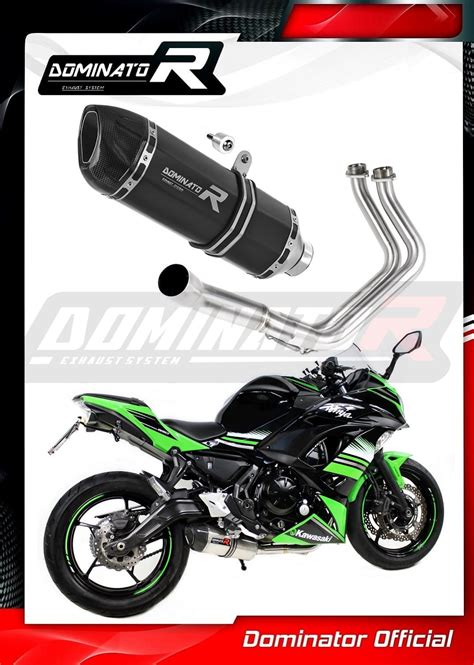 Kawasaki Ninja 650 2017 2022 Full Exhaust System Silencer Hp1 Black