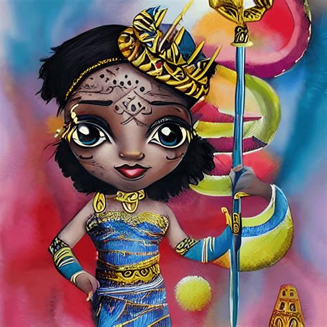 African Queen Painting · Creative Fabrica