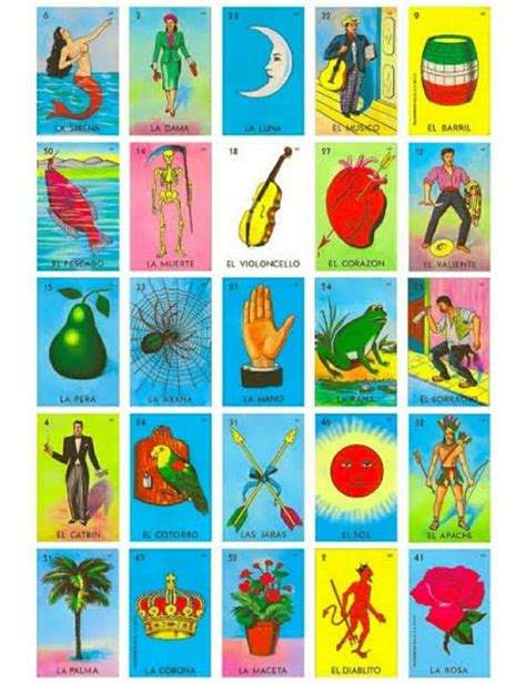 Lotería 5x5 Juego Mexicano Cartas Plantillas Para Imprimir Meses sin