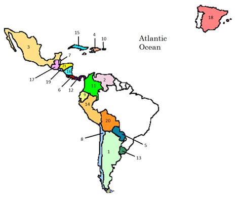 Spanish Speaking Countries Map With Capitals