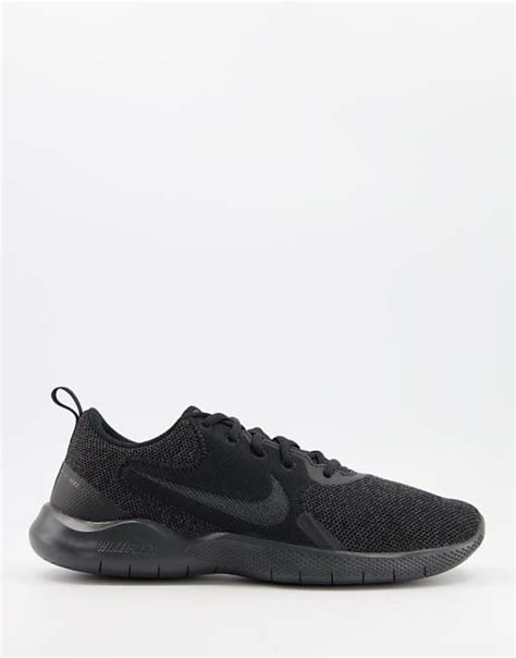 Nike Running Flex Experience Run 10 sneakers in triple black | ASOS