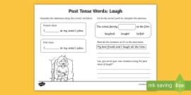 Past Tense Words Fight Worksheet Teacher Made Twinkl