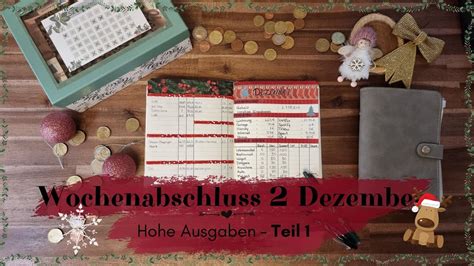 Wochenabschluss Dezember I Teil Hohe Ausgaben Umschlagmethode