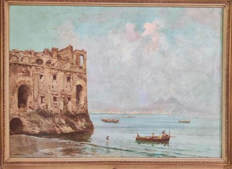 Roberto Marcello Baldessarri Palazzo Donn Anna Olio Su Tela Asta