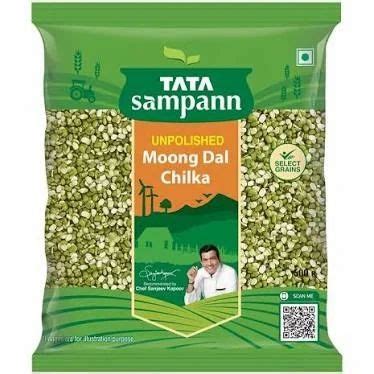 Tata Sampann Unpolished Green Moong Dal Chilka Split 500gm At Rs 88