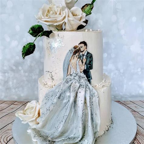 Painted Wedding Decorated Cake By Alenascakes CakesDecor