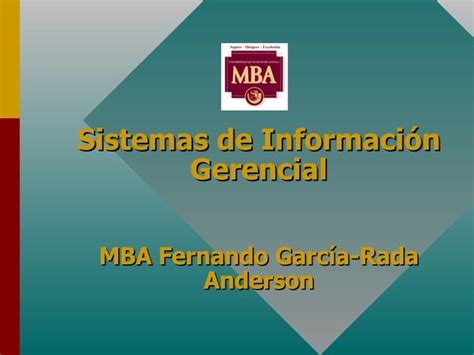 Sistema De Informacion Gerencial Ppt