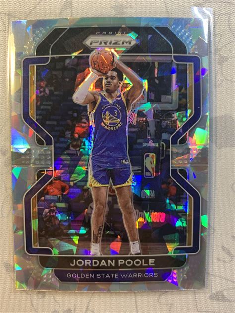 2021 22 Panini Prizm JORDAN POOLE SILVER CRACKED ICE Prizm 222