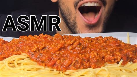 Asmr Spaghetti Bolognese Pasta Eating Sounds No Talking Mukbang Youtube