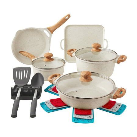 The Pioneer Woman Prairie Signature Piece Cast Aluminum Cookware Set