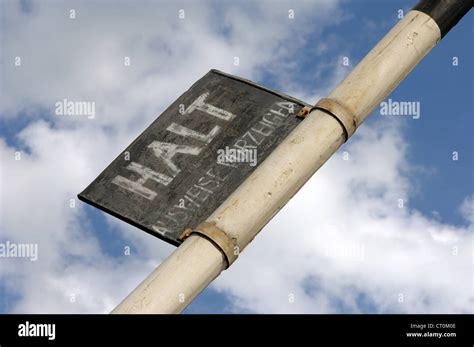 Halt German Stop Sign High Resolution Stock Photography And Images Alamy