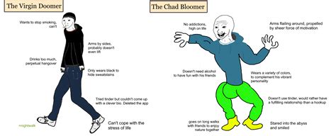 The virgin doomer vs the Chad bloomer : r/virginvschad