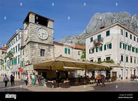 Old Town Clock Tower Old Town Unesco World Heritage Site Kotor