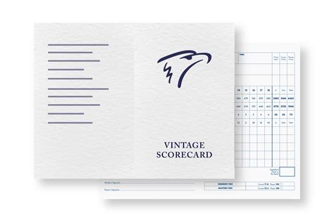 Vintage Scorecard — Eagle Design For Golf