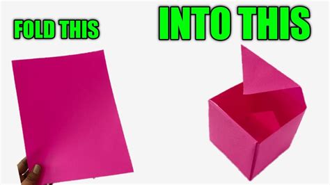 Diy How To Make Paper Box That Opens And Closes Paper T Box Origami Youtube