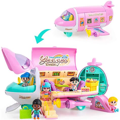 Aeroplano Playset Casa Delle Bambole Aereo Da Sogno Rosa Giocattolo Per