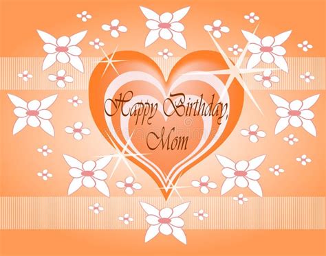 Happy Birthday Greeting Card With Flowers Stock Vector Illustration