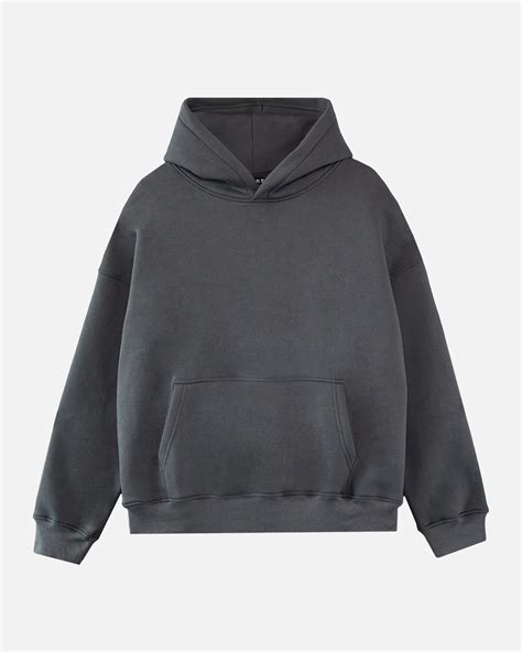 Drop Shoulder Hoodie Charcoal Drop Shoulder Hoodie Hoodies Grey