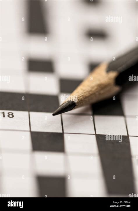 Crossword Puzzle And A Pencil Stock Photo Alamy