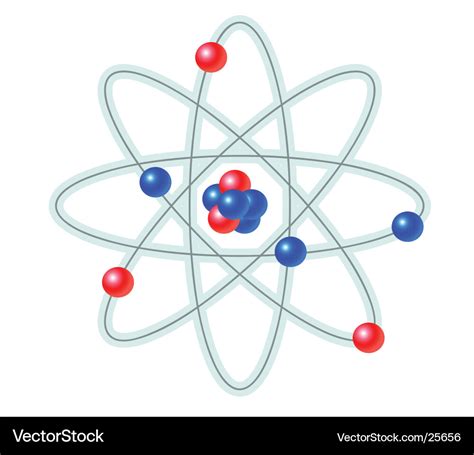 Atom Illustration Royalty Free Vector Image Vectorstock