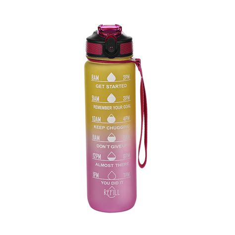 Matoen 32 Oz Water Bottles With Times To Drink And Straw Motivational Water Bottle With Time