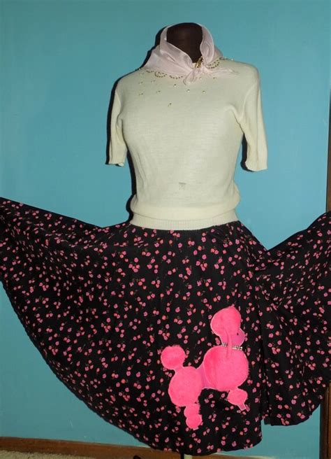 1950s Poodle Skirt Outfit Swing Dance Wear Halloween… Gem