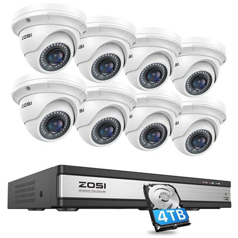 Zosi K Uhd Channel Poe Nvr Security Camera System With Tb Hdd And