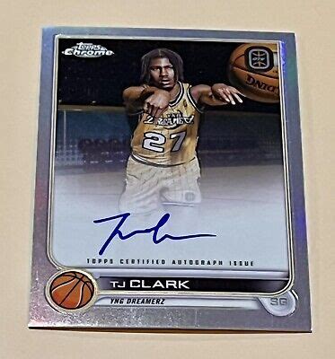 2022 23 Topps Chrome Overtime Elite OTE CA TC2 TJ Clark Base Auto 2