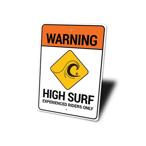 Lizton Sign Shop Inc Beach Warning High Surf Sign Wayfair