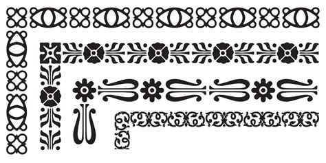 Set Of Decorative Seamless Ornamental Border With Corner 50542402