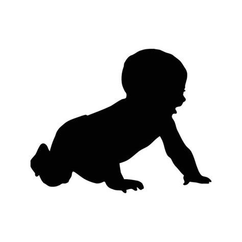 Baby Crawling Silhouette at GetDrawings | Free download