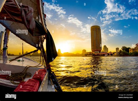 Felucca Ride On The Nile Cairo Egypt Stock Photo Alamy