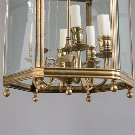 Large Gilt Brass Hall Lantern In The Eighteenth Century Taste